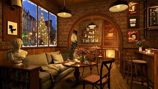 Cozy Winter Coffee Shop Ambience - Smooth Jazz Instrumental Music for Relax, Study and Work