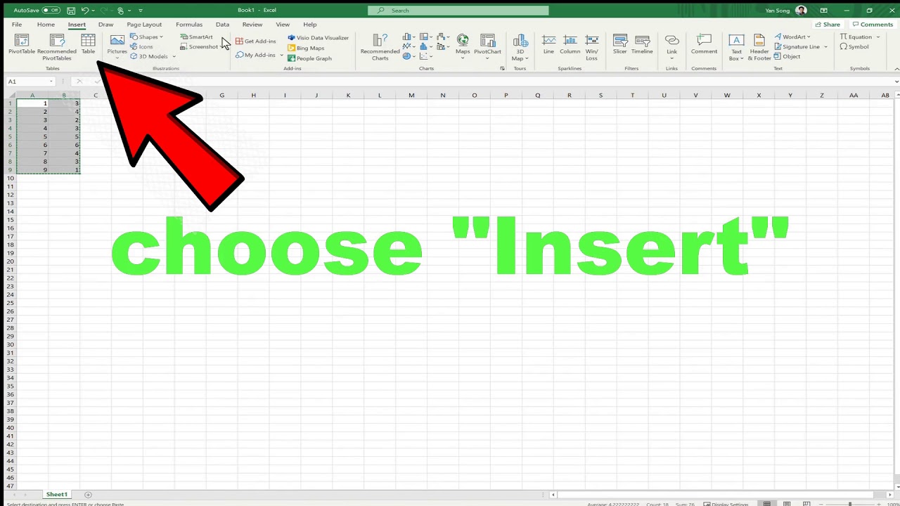 Using Excel to make simple graph - YouTube