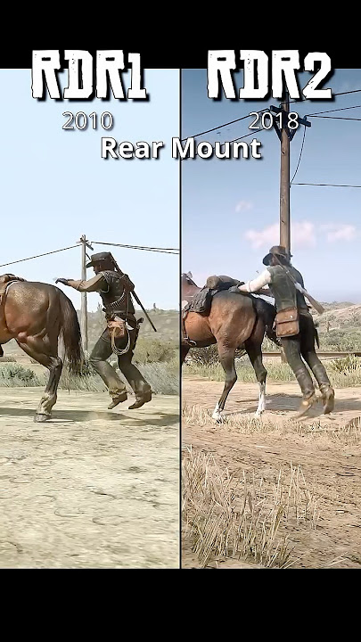 RDR1 VS RDR2 - Mounting Comparison #shorts #rdr2 #reddeadredemption