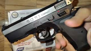 ASG CZ 75 D combat Airgun Replica BB pistol review 