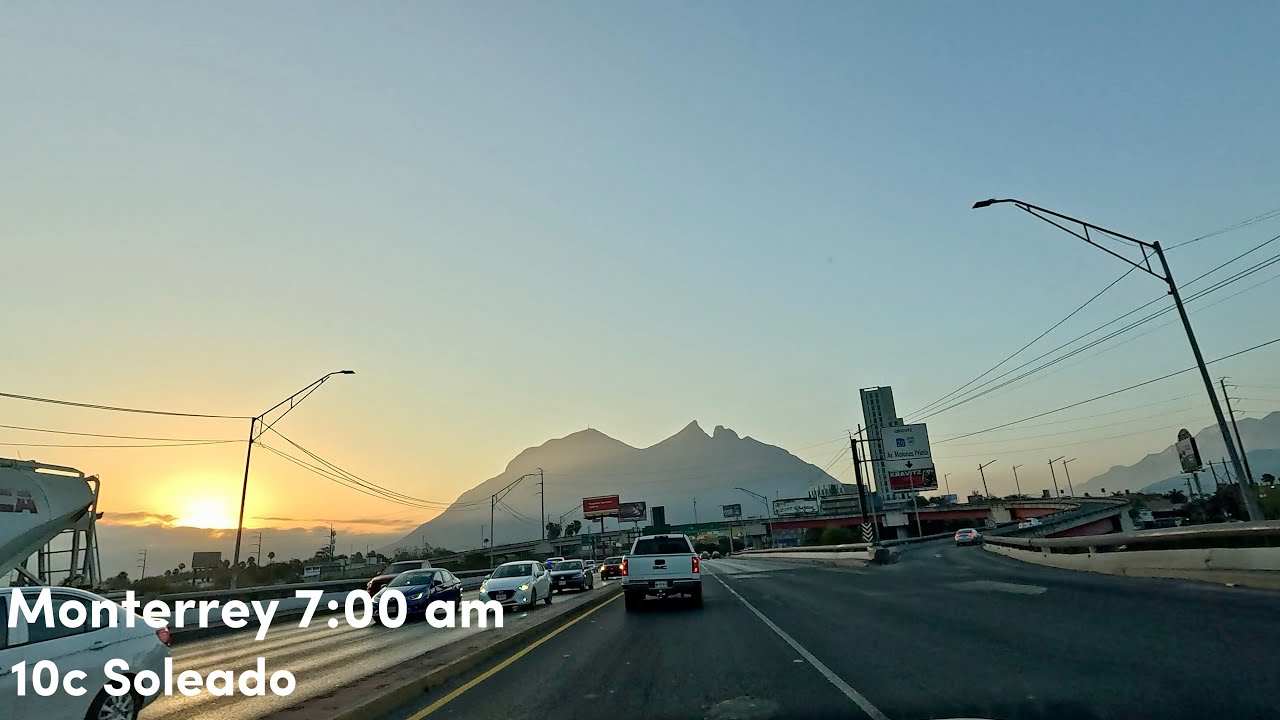 Monterrey 7:00 AM Drive | Partly cloudy | 4K