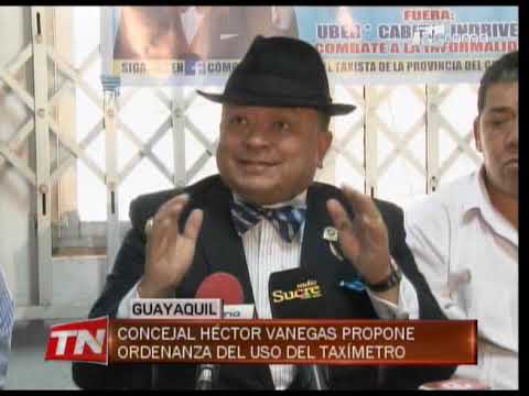 Concejal Héctor Vanegas propone ordenanza del uso del taxímetro