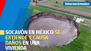 El socavón del centro de México se extiende y causa daños en una vivienda