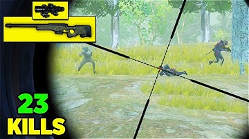 AWM + 8X SCOPE = BROKEN!! | 23 KILLS SOLO VS SQUAD | PUBG MOBILE