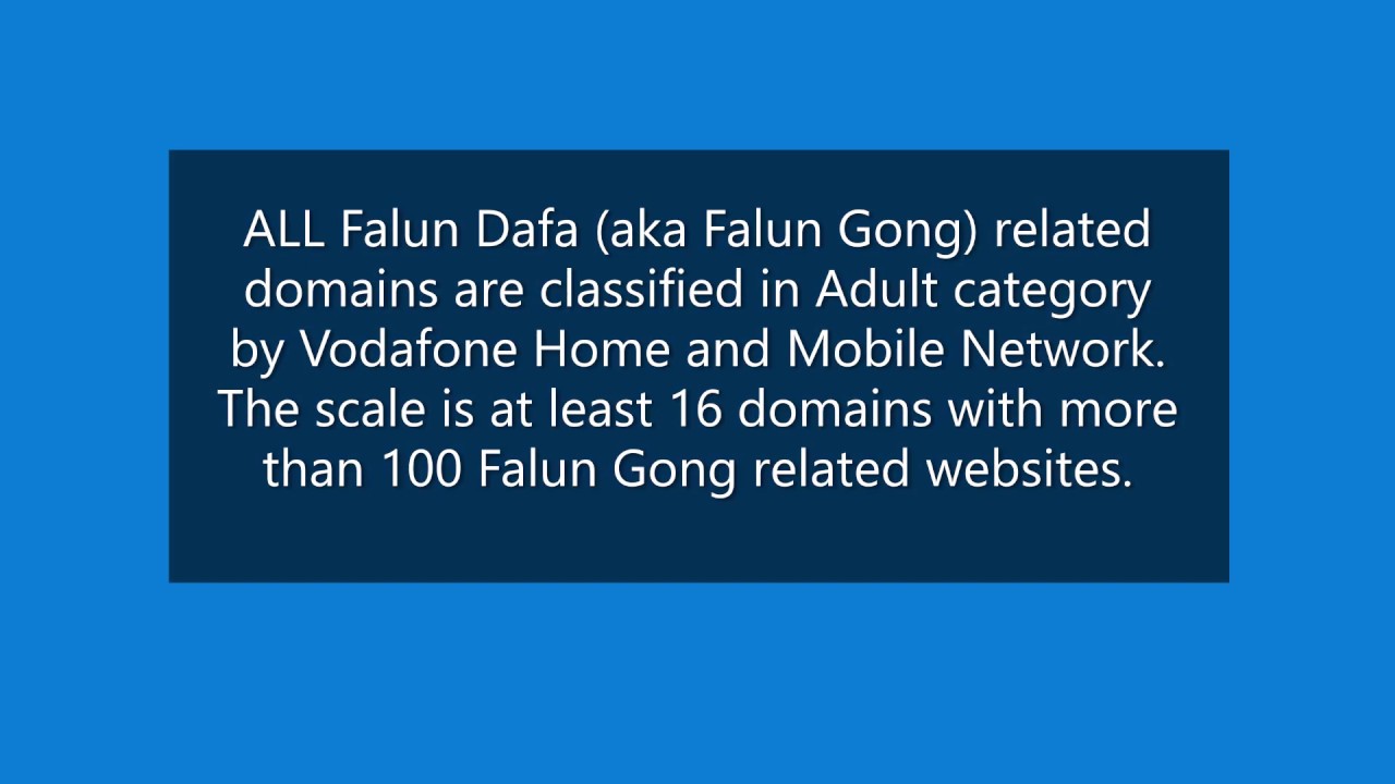 vodafone blocks sites by wrongly classify them YouTube