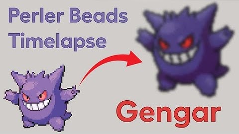Perler Beads Timelapse: Gengar - Pokémon Pixel Art