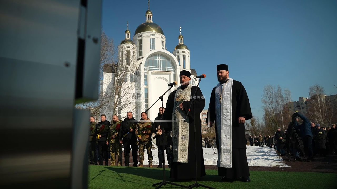 Bucha and Irpin commemorate victims of Russian killings on third anniversary of invasion of Ukraine