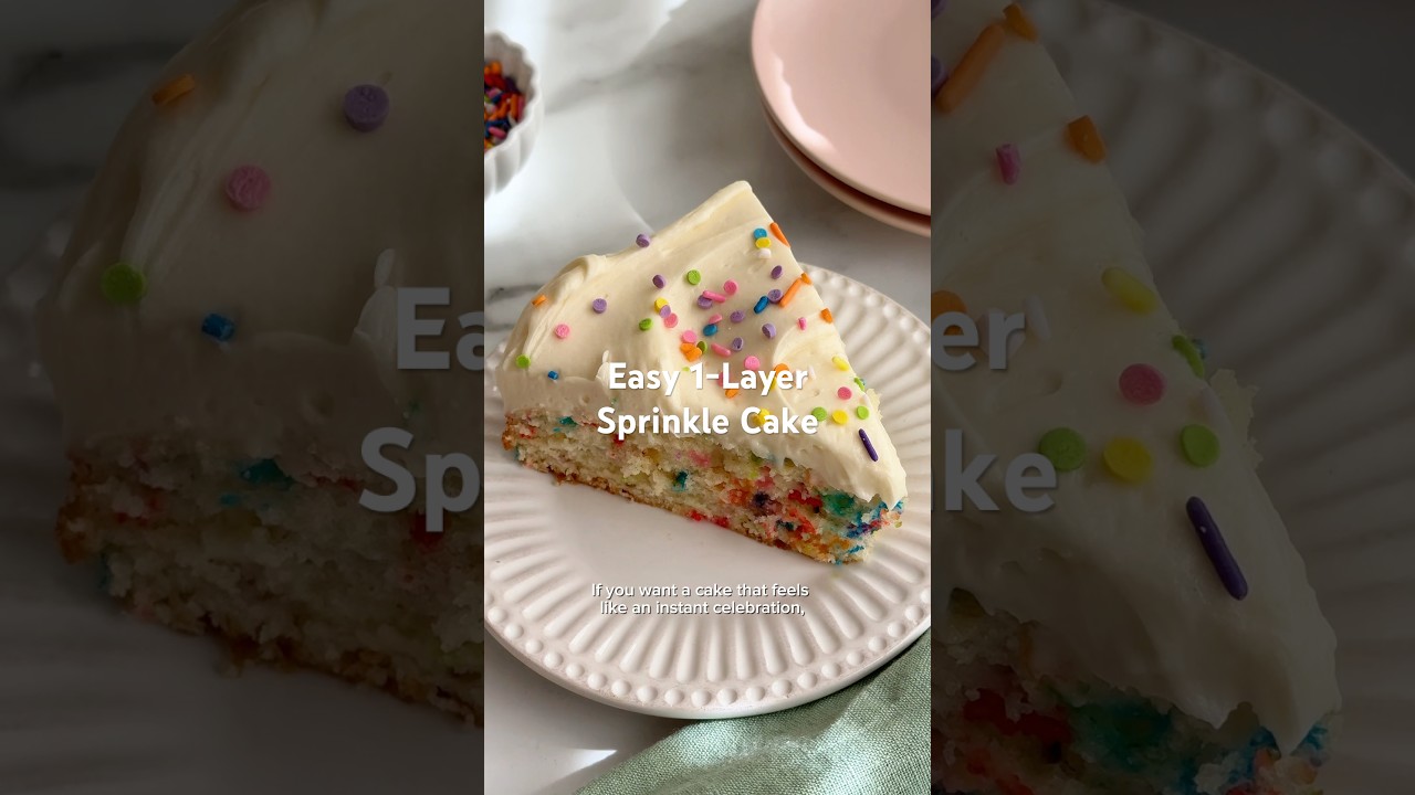 Easy 1-Layer Sprinkle Cake
