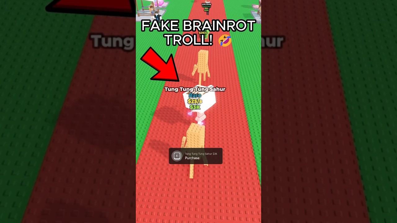 🤣I Disguised as FAKE BRAINROT!  #roblox #stealabrainrot #robloxshorts