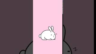 Fall pink cute rabbit anime Animated