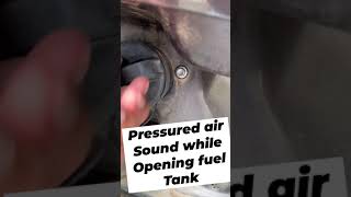 Compressed air sound while opening car fuel tank #shorts