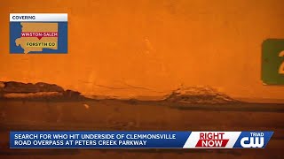 Northbound lanes of Peters Creek Parkway closed after  unknown vehicle hits overhead bridge