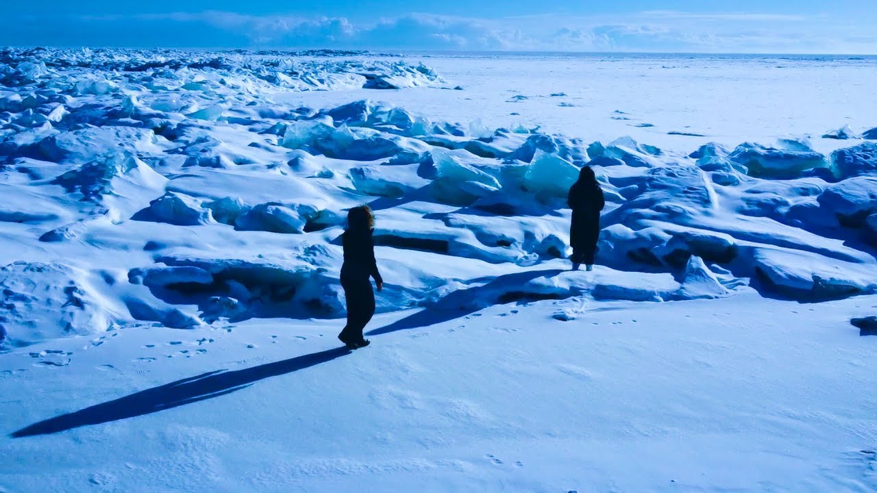 Blue Ice Lake Huron, Au Gres, Michigan 2021 YouTube