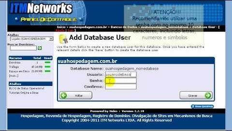 Criando usuario de acesso ao banco de dados MySQL 5 - ITMNETWORKS