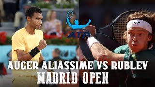 Andrey Rublev vs Felix Auger Aliassime Extended Highlights - Madrid Open Tennis 2024