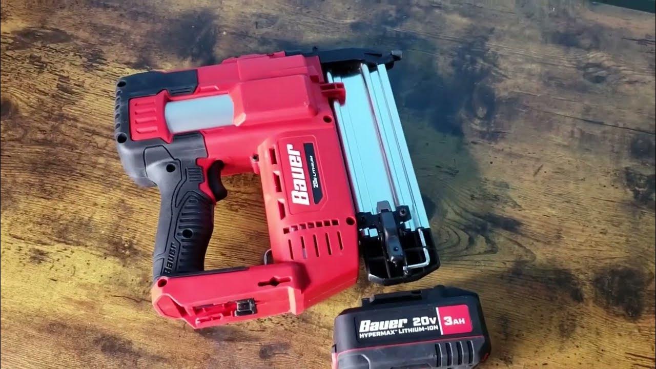 Cordless 18 Gauge Brad Nailer 20 Volt Battery Powered Tool Only From