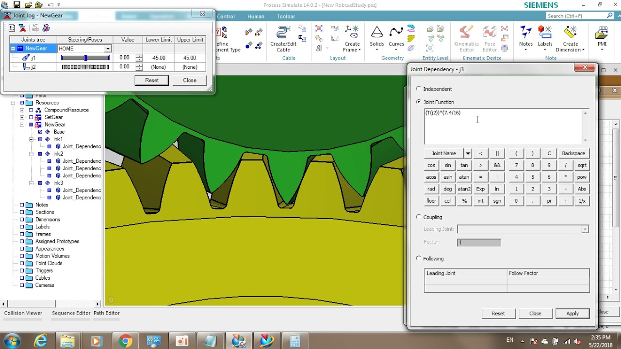 Joint Dependency Process Simulate Process Simulate V14 - Joint Dependency - YouTube