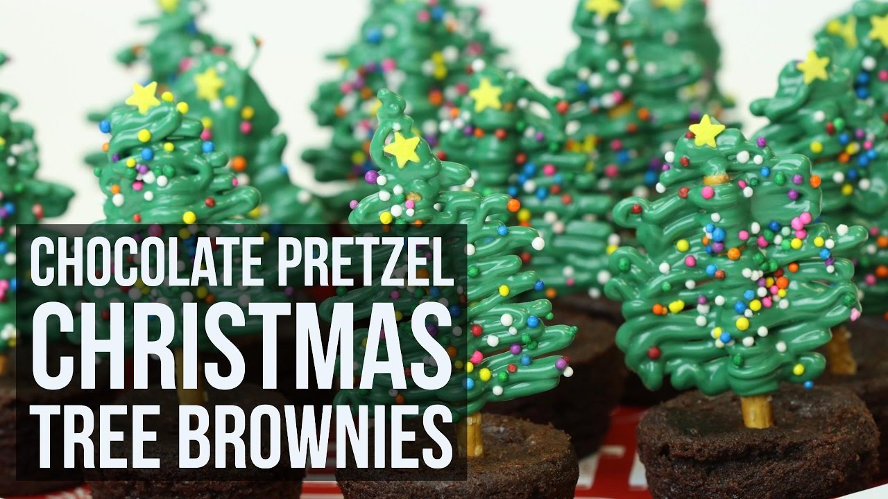 Simple Easy Chocolate Pretzel Christmas Tree Brownies Creative Christmas Recipe By Forkly Youtube