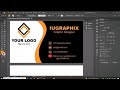 creating business card in adobe illustrator. ایڈوب السٹرے ٹر میں بزنس کارڈ کیسے بنائی۔#iugraphix#Art