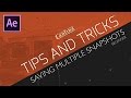 Tips  tricks  saving multiple snapshots  cantina creative
