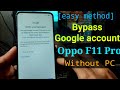 Oppo F11 pro Google account bypass || FRP Bypass Oppo F11 Pro