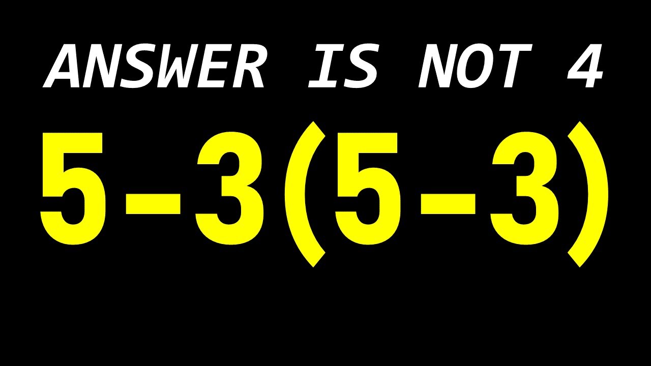 Try Solving This Tricky Math Expression! - YouTube
