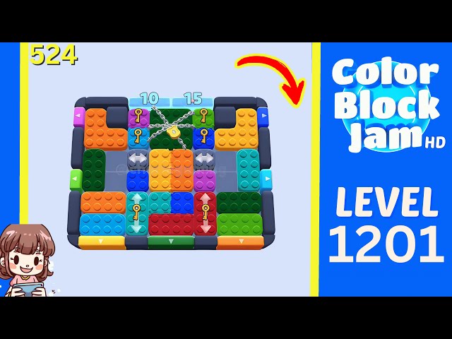 Color Block Jam Level 524 (1201) Solution Walkthrough - YouTube