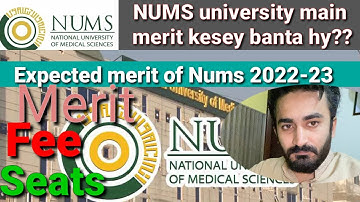 NUMS Admission 2022/23. | Last year merit | Criteria