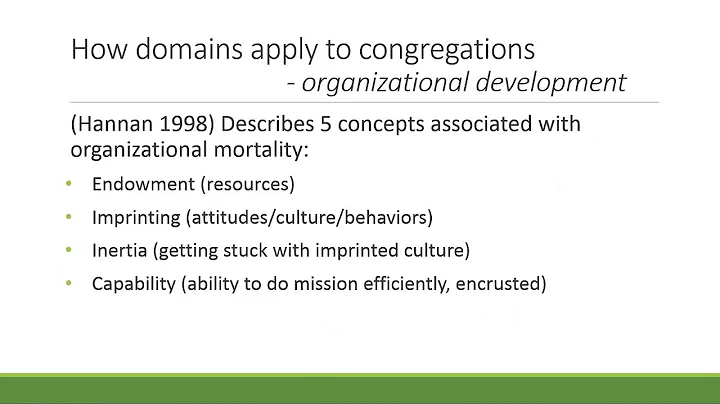 Dimensions of congregational vitality Linda Bobbitt