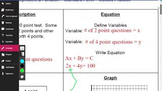 Standard Form Linear Word Problems