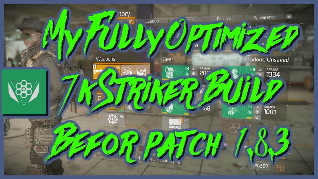 Fully Optimized 7k Striker Build Before Striker Nerf (melt fast)|The Division 1.8.2|