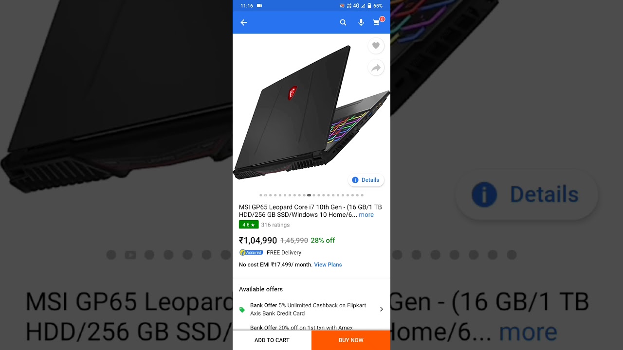 MSI Laptop | MSI GP65 Leopard Core i7 10th Gen laptop overview