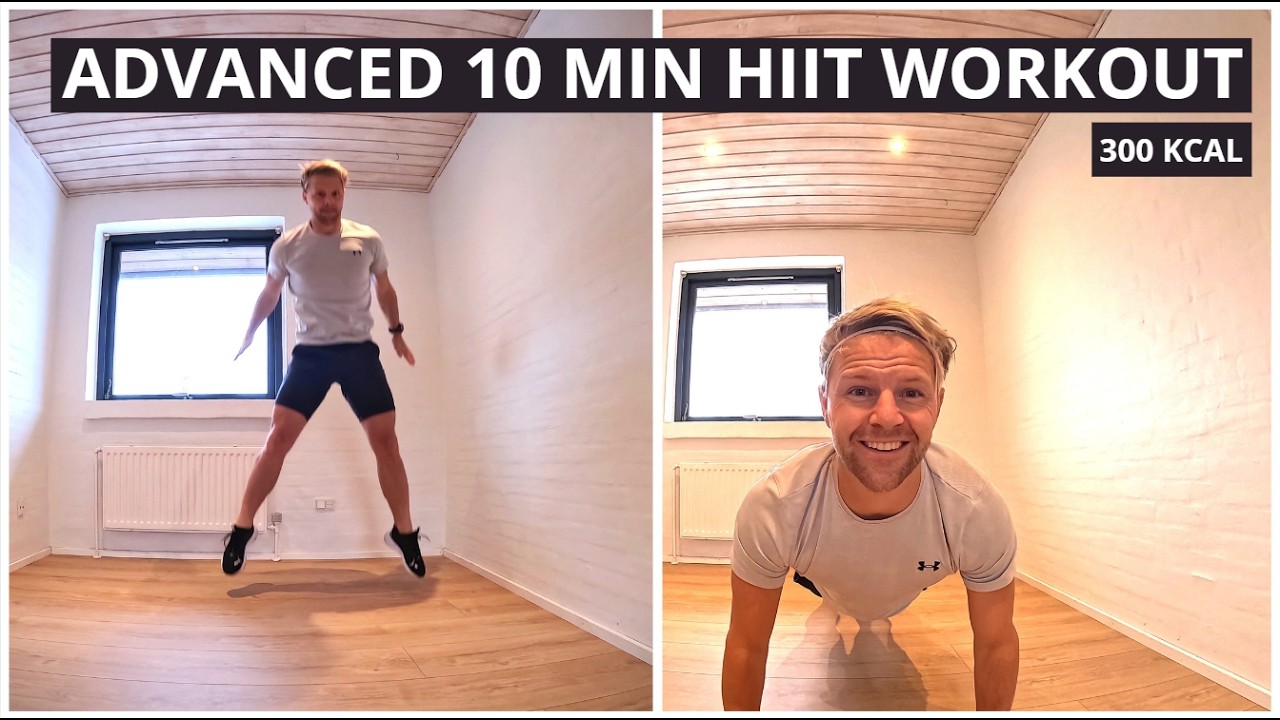 Advanced 10 Min HIIT Workout -  300 KCAL