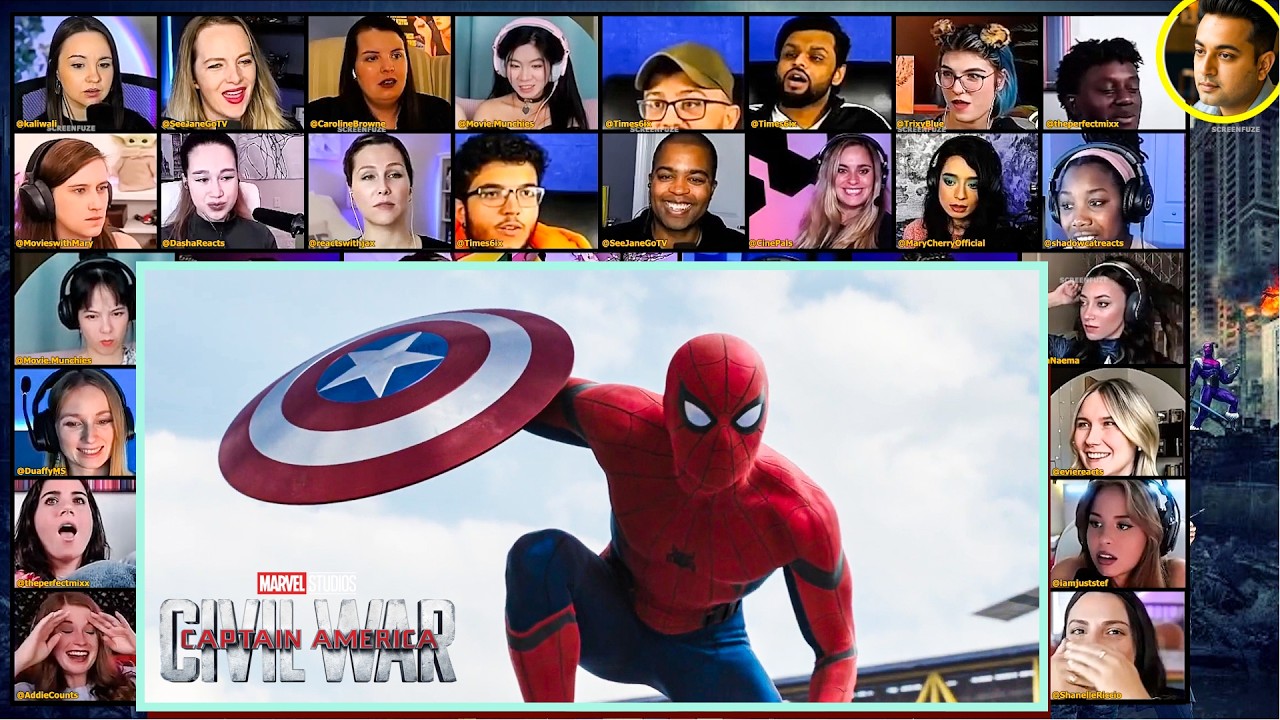 🔥29 People🔥 FIRST TIME Watching Team Cap vs Team Iron Man | Civil War Airport Battle Reaction Mashup