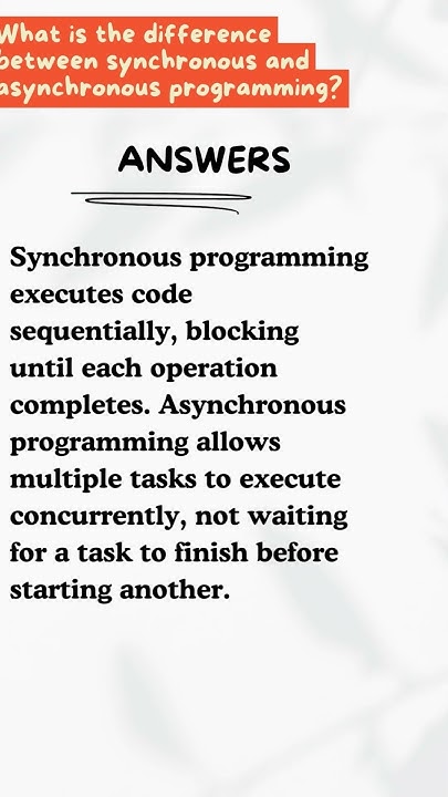 Synchronous vs Asynchronous Programming in JavaScript - Explained! # ...