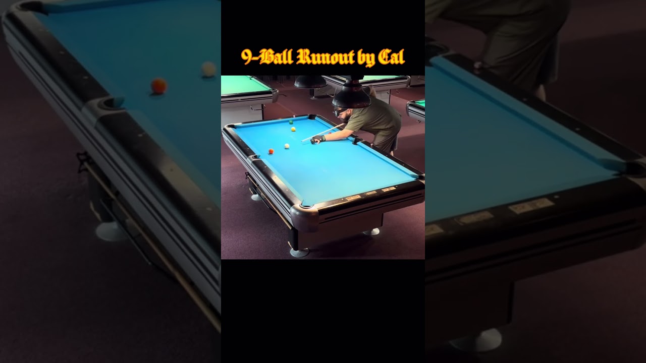 Image of video the Sure got lucky off the 1-Ball here!😳🎱 #9ball #runout by Cal! #billiards #pooltable #svb 14