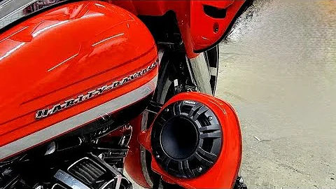 Freddy's Harley Remixed with Upgrades!! Kicker KMXL Speakers Tuned With Mosconi DSP #harleybagger