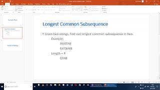 Longest Common Subsequence Algorithm Implementation DP