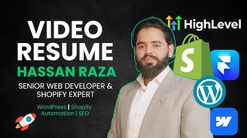 Video Resume 2025 | Hassan Raza – Web Developer & Shopify Expert