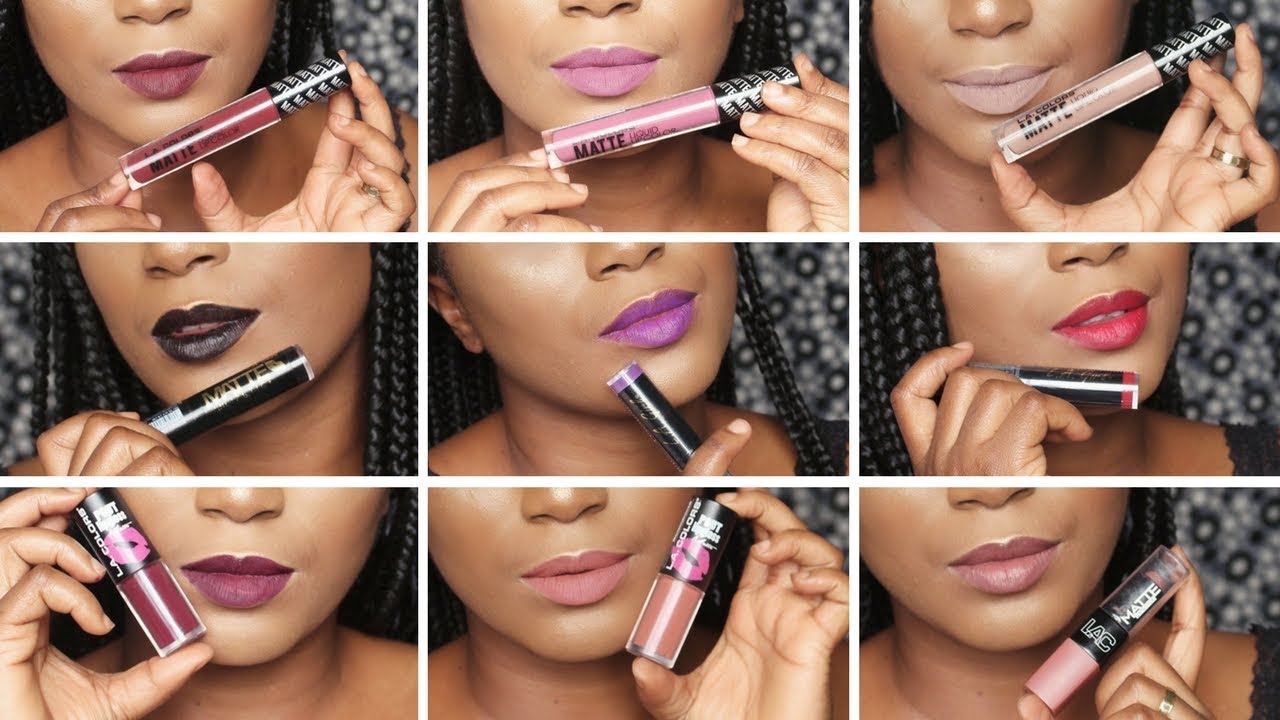 Lipstick Swatches - L.A Girl + L.A Colors Lipsticks
