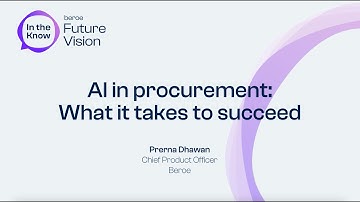 AI in procurement   What it takes to succeed | Beroe