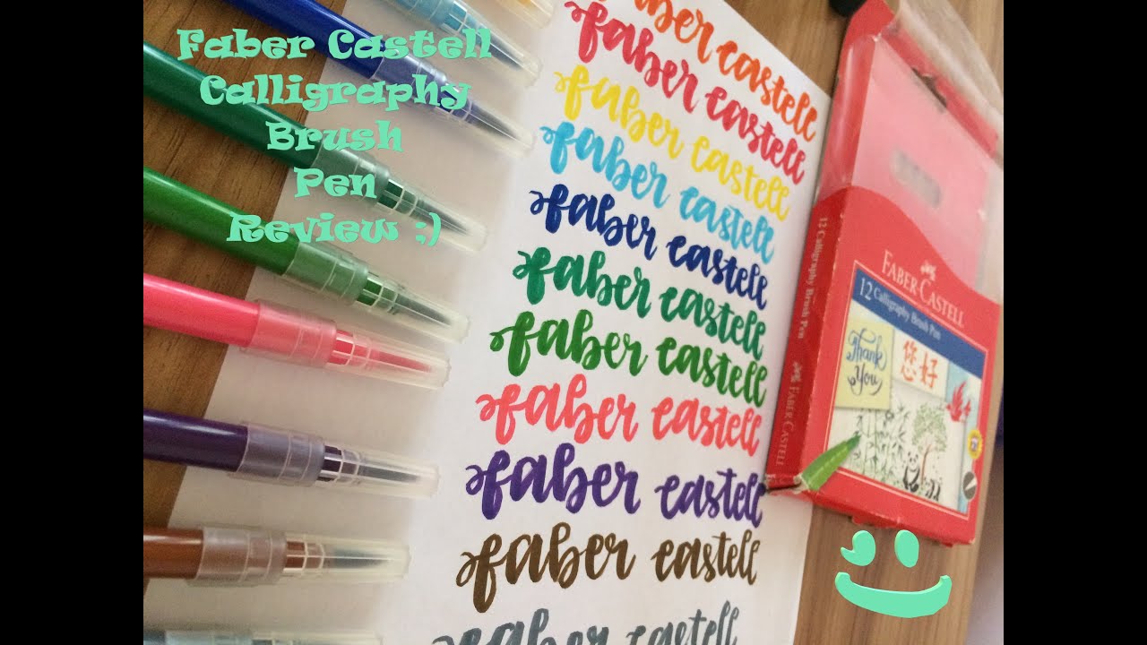 Faber Castell Calligraphy Brush Pen Review - YouTube