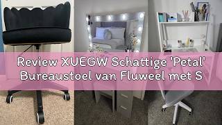 Review XUEGW Schattige 'Petal' Bureaustoel van Fluweel met Strikkussen,Vlinder Vanity Stoel voor Sla