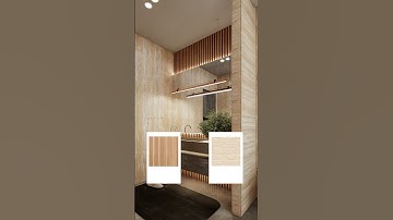 Same Bathroom with 3 Different Finishes (Sketchup + Enscape)