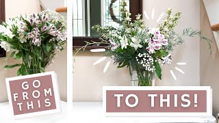 Arranging Store Bought Flowers to Wow your guests!