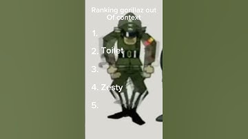 Ranking gorillaz out of context#gorillaz