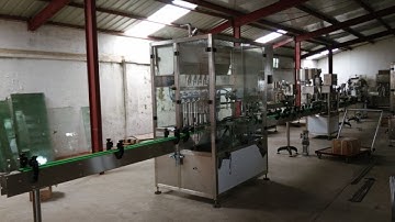 auto liquid filling straight line linear bottle unscrambling filling capping pharmaceutical machine