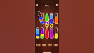 36 lvl color water sort game #colorwatergame #asmr #asmrgame #games #gameout