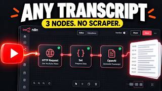 How to Connect YouTube to n8n (Get Any YouTube Transcript) | No Apify | No Scraper