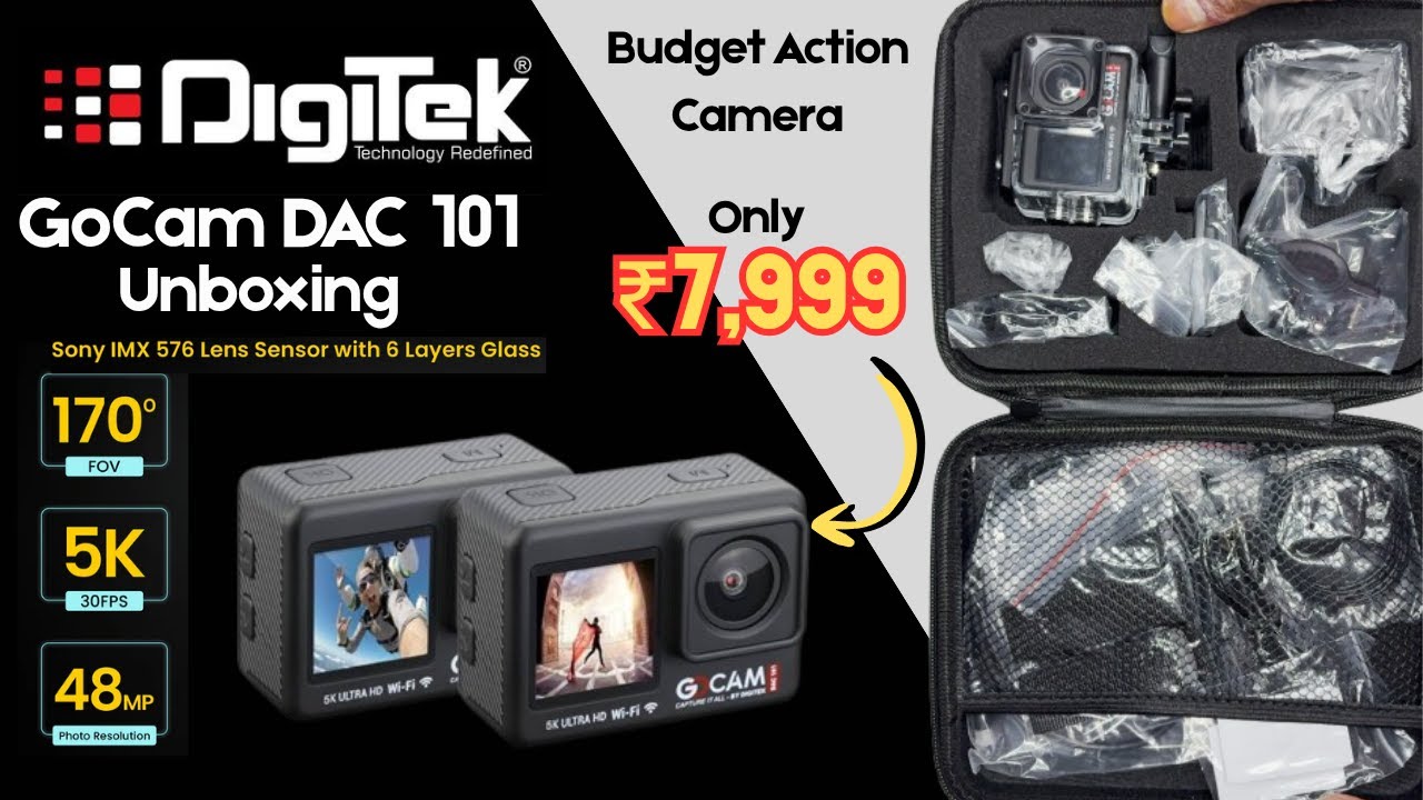 Digitek GoCam DAC 101 Unboxing 🔥 | Budget Action Camera First Impressions | Koti Market Vlog